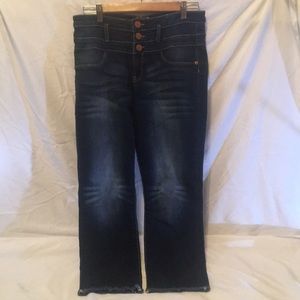 Dark Blue Mid Rise Skinny Jeans (No Boundaries)
